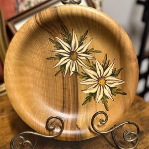Vintage wood carved bowl